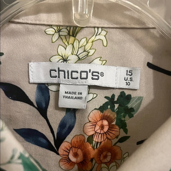 Chico's Floral Blouse - Multicolor - Picture 3 of 13